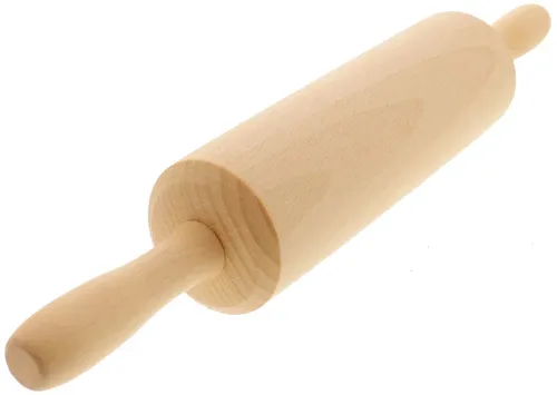 Kinder Teigrolle Nudelholz Teigroller mit starrer Achse L 24 cm aus Buchenholz