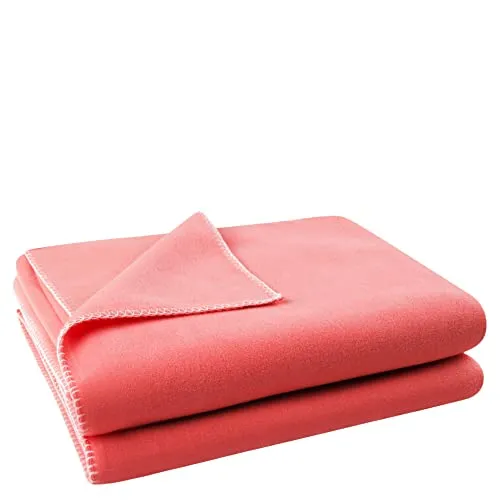 Zoeppritz Decke in der Farbe: Rot, aus 65% Polyester, 35% Viscose hergestellt, Größe: 160x200 cm, 103291-235-160x200