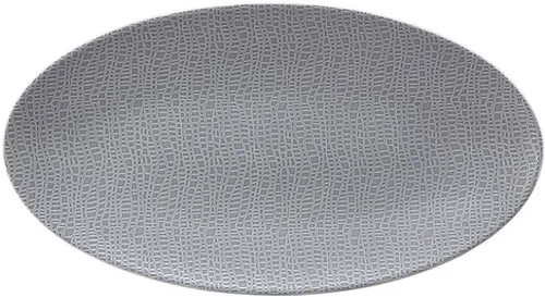 Seltmann Weiden Fashion elegant grey Servierplatte oval - Servierplatte aus Hartporzellan, 33x18 cm, mit hoher Kantenschlagfestigkeit und umweltfreundlicher Produktion. Ideal für stilvolle Anlässe und Backofenfest.