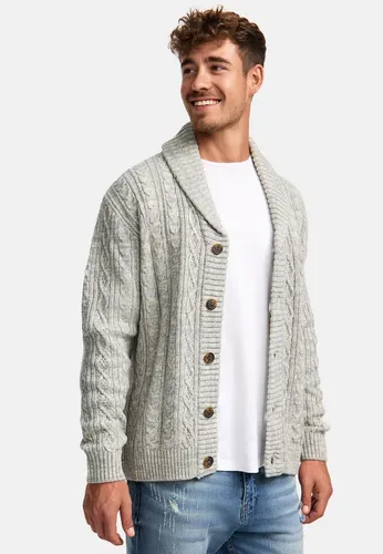 Indicode Herren INIlterly Strickjacke mit Schalkragen - Funktionsjacke im Regular Fit, nachhaltig produziert mit recycelten Materialien und ideal für stilvolle Lagenlooks.