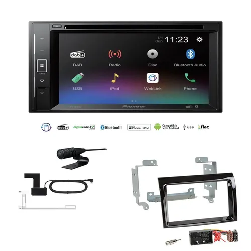 Pioneer AVH-A240DAB Autoradio Bluetooth DAB DVD USB für Fiat Ducato