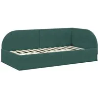 vidaXL Eckbettgestell Dunkelgrün 80 x 200 cm aus Samt von vidaXL