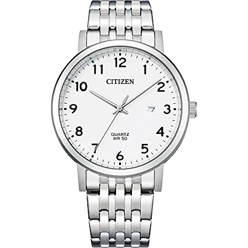 CITIZEN Herren Analog Quarz Uhr BI5070-57A - Elegante Armbanduhr mit Edelstahlarmband, Datumsfunktion und 5 bar Wasserdichtigkeit - ideal für stilvolle Herren. Schonen Sie die Umwelt mit der digitalen Betriebsanleitung.
