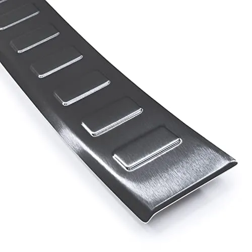 tuning-art L437 Edelstahl Ladekantenschutz passend für VW Caddy V ab Bj. 2020-, Farbe:Anthrazit