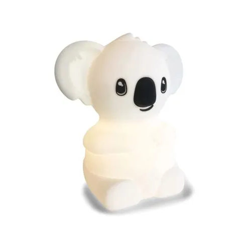 Kidywolf 418016 - Nachtlicht mit Dimmer Koala 30cm - Kinderlampen mit Touch-Funktion für sanftes, mehrfarbiges Licht. Das weiche Silikon-Design sorgt für Sicherheit und Spielspaß, ideal für entspannte Nächte.