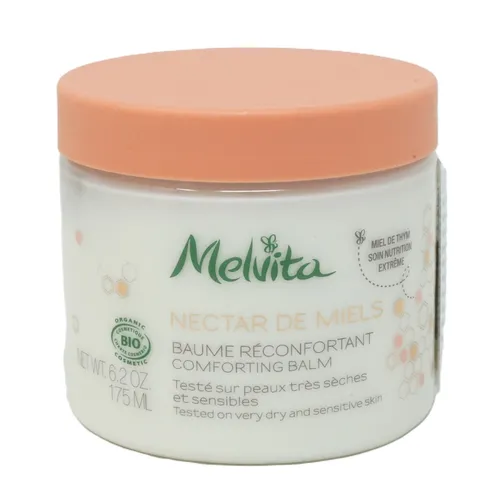 Melvita Nectar De Miels Comforting Balm 175 ml - Gesichtscreme für trockene und empfindliche Haut, angereichert mit Bio-Honig für intensive Pflege und sofortige Beruhigung. Ideal zur Regeneration und für alle Hauttypen.