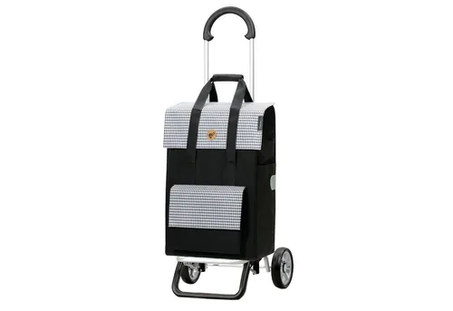 Andersen Einkaufstrolley Scala Shopper Plus Milla schwarz, klappbare Ladefläche, belastbar bis 30kg, wasserabweisend