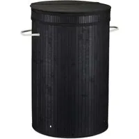 Bambus Wäschekorb faltbar mit Deckel 65 l - Hochwertiger Wäschekorb aus Bambus, faltbar und platzsparend – ideal für das moderne Zuhause.