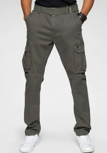 H.I.S Cargohose Set 2-tlg. mit abnehmbarem Gürtel grün 33 von HIS