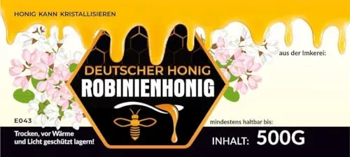 Etiketten für Robinienhonig Einmachglas von 4Bee