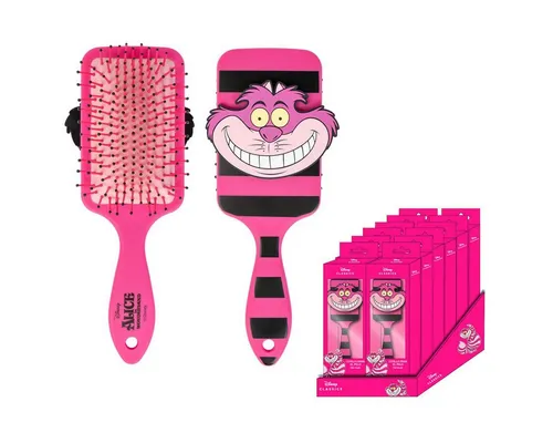 CERDÁ LIFE'S LITTLE MOMENTS - Disney Haarbürste - Farbe Rosa - Entwirrungsbürste - Cheshire Cat Print Design - Originalprodukt