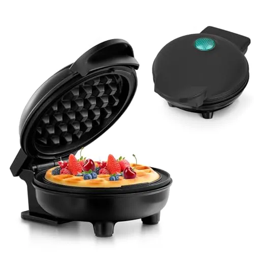 Mini-Waffeleisen für klassische Waffeln – Retro Design, kompakt und praktisch