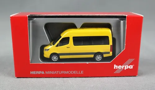 HERPA 093804-002 H0,1:87 Mercedes-Benz Sprinter `18 Bus HD, verkehrsgelb NEU!