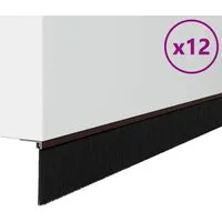 vidaXL Türbürstendichtungen 12er Set Braun 100 cm – Effektiver Zugluftstopper - Die Aluminium-Dichtungsbürsten bieten eine stilvolle und langlebige Lösung für Innenräume. Sie reduzieren Zugluft effektiv und sind einfach zu installieren, ideal für Schlafzimmer und Wohnzimmer.