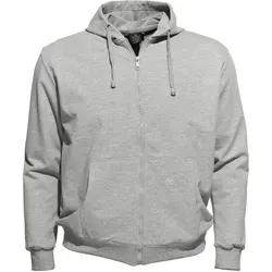 Sweatjacke AHORN SPORTSWEAR, Herren, Gr. 3XL, grau (grau, meliert), 70% Baumwolle, 30% Polyester, bestickt, unifarben, normal, ohne Ausschnitt, Sweatjacken Sweatjacke, in Oversize Passform