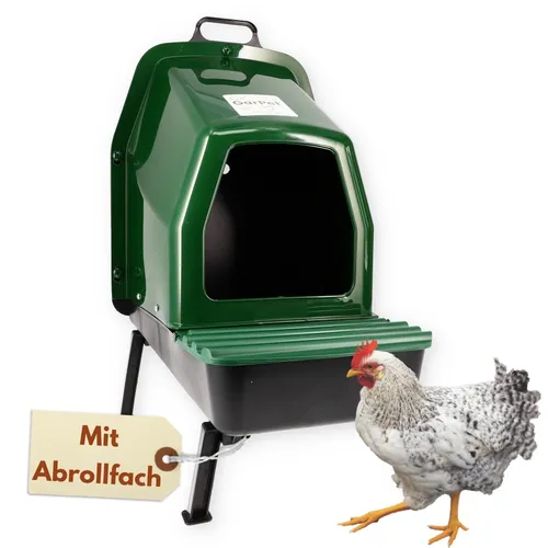 Legenest für Hühner mit Füßen und Rückwand - Praktisches Legenest aus Kunststoff mit Sammellade für Hühner. Ideal für den Außenbereich, recyclingfähig und robust – perfekt für die Viehhaltung.