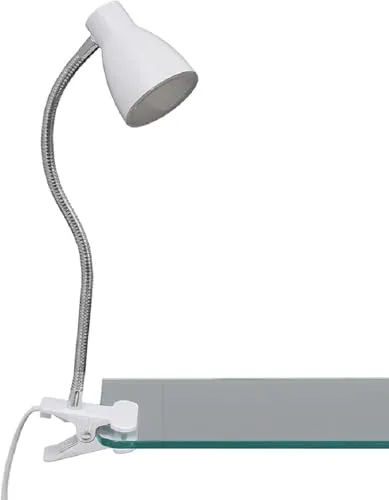 Briloner Leuchten LED-Klemmspot, 21 LED, weiß 2615-016P - Klemmleuchte mit 250 Lumen, energiesparend und langlebig mit 20.000 Stunden Betriebsdauer. Ideal zum Anklippen an Möbel für warmweißes Licht.