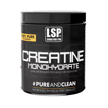 LSP Creatine Monohydrate, 500g Dose - Hochwertiges Creatin-Pulver für Sportler, ideal zur Unterstützung der Leistungsfähigkeit beim Training. Praktische 500g Dose für einfache Dosierung.