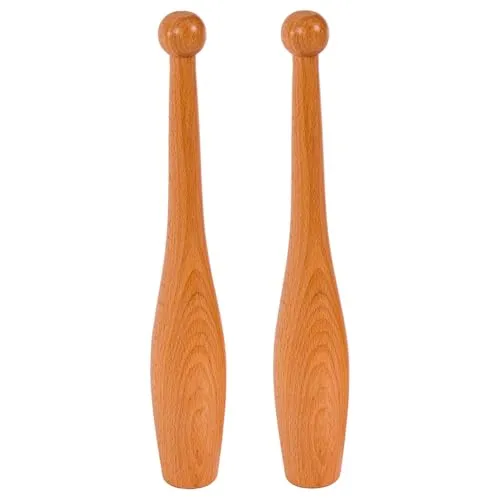 Sport-Tec Turnkeule aus Hartholz, 2er-Set, 45 cm