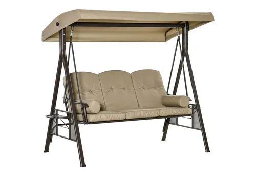 furnicato Hollywoodschaukel 3-Sitzer Gartenschaukel 116x206x183 cm