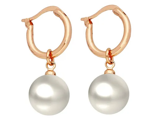 LÖB Paar Creolen Damen Perlenohrringe von LÖB