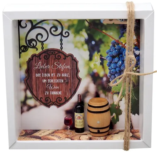 ZauberDeko Geschenkbox Geldgeschenk Verpacken Weingutschein Wein Geschenk Geburtstag MIT NAME