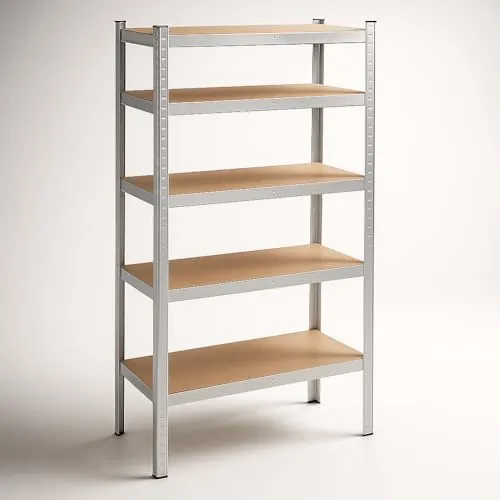SPRINGOS Metallregal Garagenregal Kellerregal 90 x 180 x 30 cm 5 Ablagen