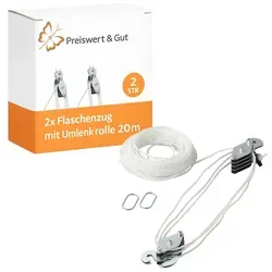 2x Flaschenzug mit Umlenkrolle 20m – Seilzug und Seilhebezug bis 180kg kaufen Handseilzug, kleiner Flaschenzug Seilzüge