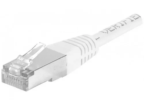 Dexlan Patchkabel Cat. 6A, S/FTP, Kupfer, PoE, weiß, 20,0 m