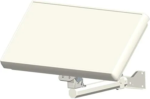 HMP Selfsat H30D1+ EIN-Teilnehmer SAT Flachantenne Flat + Fensterdurchführung Full HD weiß