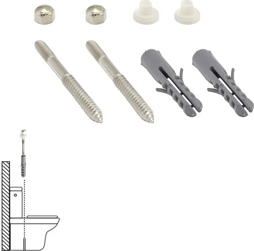 Sanitärbefestigungssatz Wc 6x80 mm. Rostfreier Stahl (2 Stück)