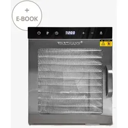 Wartmann Dörrgerät Edelstahl WM-2110 DH – Dörrautomat für Obst, Gemüse und Fleisch - Dörrautomat aus Edelstahl, ideal zum schonenden Trocknen von Lebensmitteln und Erhalt der Nährstoffe.
