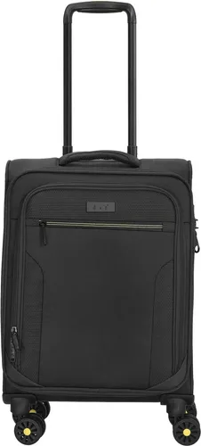 d & n Travel Line 9704 4-Rollen Kabinentrolley S 55cm - Bordgepäck mit Dehnfalte für zusätzliches Volumen, leichtes Nylon-Material und TSA-Schloss für sicheres Reisen.