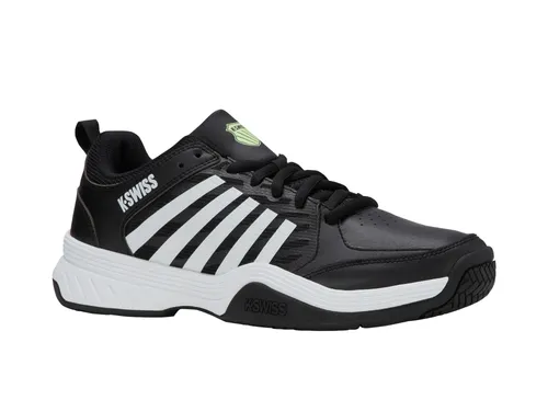 KSwiss Court Express 2 Allcourt Tennisschuhe schwarz Herren, Größe 45 (11,5) - Tennisschuhe mit Aösta II-Gummisohle für außergewöhnliche Strapazierfähigkeit und Traktion auf Sandplätzen, ideal für Freizeitsportler, die Komfort und Haltbarkeit suchen.