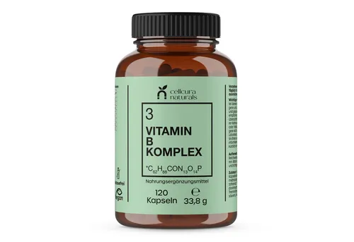 cellcura naturals Vitamin B-Komplex Kapseln, 120 St., 33.8 g, alle B-Vitamine in einem Nahrungsergänzungsmittel
