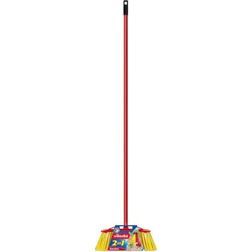 VILEDA 2in1 Garden Besen (rot/gelb)