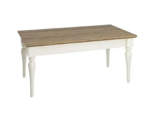 Design-Couchtisch aus Massivholz – Art déco Stil - Eleganter Couchtisch aus robustem Massivholz in hellem Braun. Ideal für das Wohnzimmer mit kompakten Maßen von 120 x 60 x 53 cm. Verleiht jedem Raum einen stilvollen Akzent.