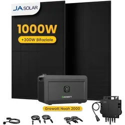 Powerness® Balkonkraftwerk NOAH 2000 mit 2048Wh Speicher von Growatt