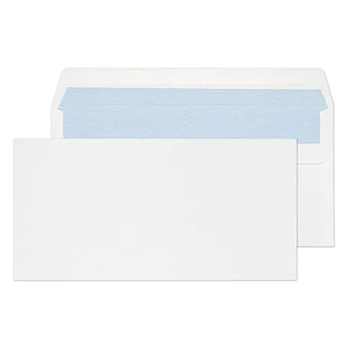 Blake Everyday | Briefumschläge DL (110 x 220 mm) | 50 Stück | 80 g/m² | PEFC-zertifiziert | selbstklebend Weiße Umschläge | Bürobedarf | Geschäftsumschläge/Briefumschläg (12882/50 PR)