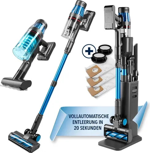 CLEANmaxx AeroTec 500 Staubsauger mit Absaugstation in blau von DS Produkte