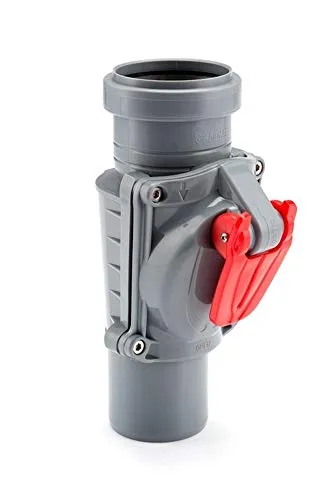 KNM TRADE Rückstauverschluss DN 50 – Rückstauklappe für senkrechte Montage, Rückschlagventil für Abwasserrohre