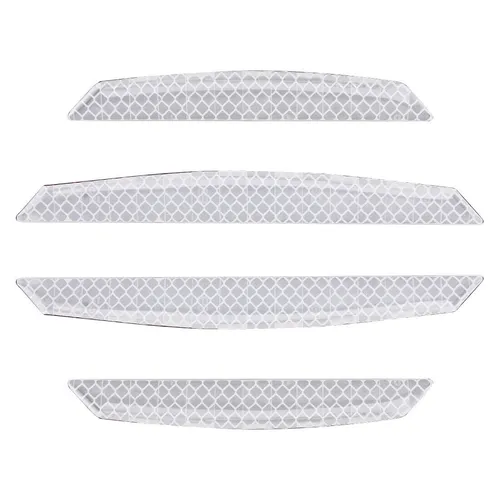 Auto Kautschuk Türkantenschoner Türkantenschutz Aufkleber Weiß REFLEKTOR 4 x