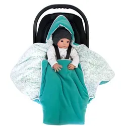 Einschlagdecke XL mint/Lianen Winter von HOBEA