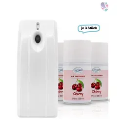 BLANC HYGIENIC SET: Duftspender mit Tag/Nacht Modus und 3 Duftdosen - Elektrische Lufterfrischer mit innovativem Duftspender für flexible Wandmontage, ideal für Badezimmer und Waschräume. Inklusive 3 Duftdosen für individuelle Aromaauswahl.