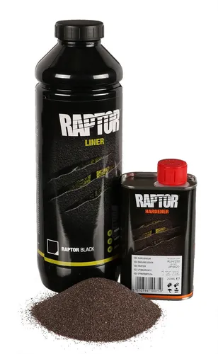 UPOL RAPTOR für Transportflächen schwarz 948ml inkl. Härter + Antirutschzusatz