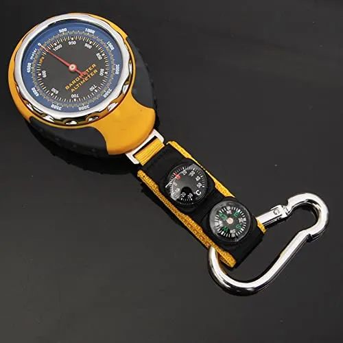 JINYISI 4-in-1 Höhenmesser mit Barometer, Thermometer und Kompass
