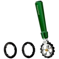 Marcato Teigrädchen Pastawheel grün - Nudelmaschinen mit 3 austauschbaren Schneidrädern für glatte, schmale oder breite Zick-Zack-Schnitte – praktisch und platzsparend!