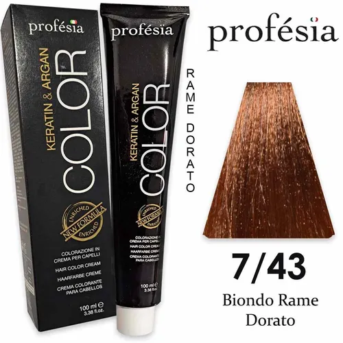 Farbe 7/43 Goldblond Kupfer Für Haare Profesia 100Ml