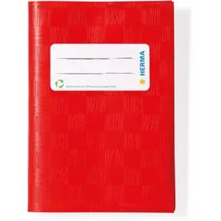 HERMA Heftumschlag mit Baststruktur rot Kunststoff DIN A6 von HERMA