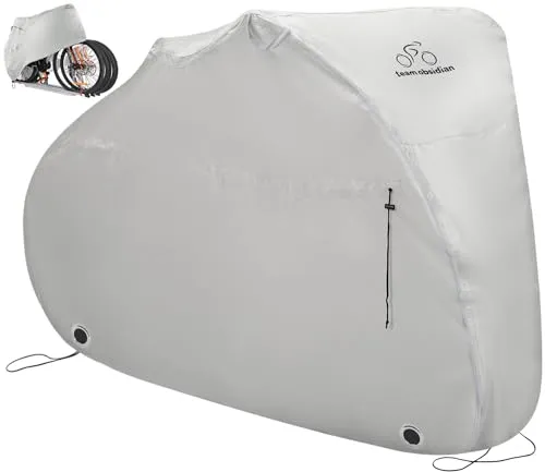 300D Grau Transport-Fahrradabdeckung - XXL - Fahrradkoffer & Fahrradtransporttaschen, robustes 300D Ripstop-Gewebe schützt vor Wettereinflüssen und Schmutz, ideal für Reisen mit Fahrradträgern.